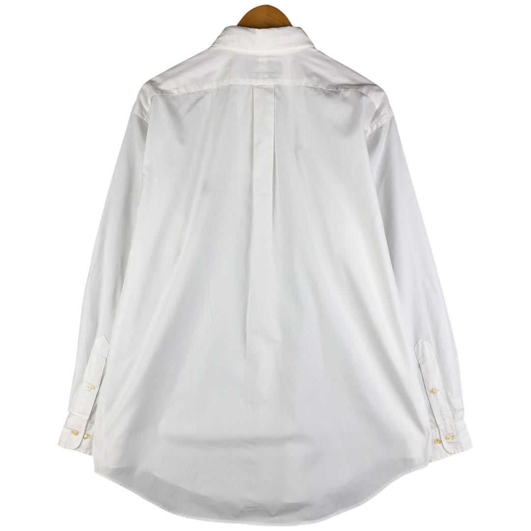 Ralph Lauren YARMOUTH long sleeve button down shirt, men's size L cotton white type Vintage Second Hand