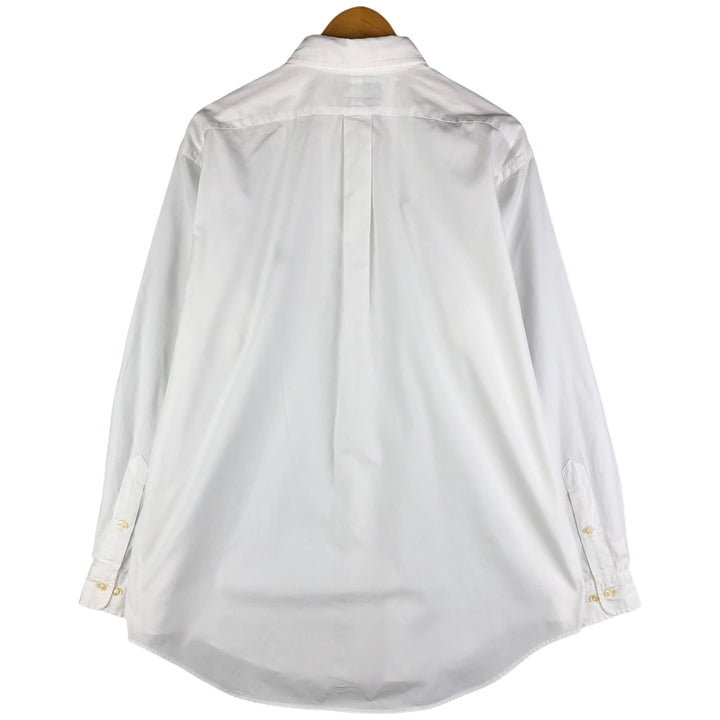 Ralph Lauren YARMOUTH long sleeve button down shirt, men's size L cotton white type Vintage Second Hand