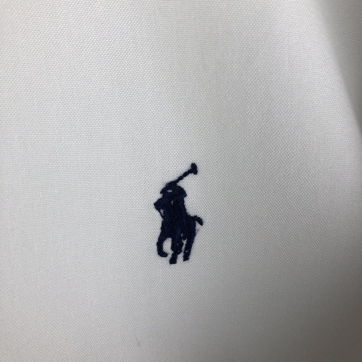Ralph Lauren YARMOUTH long sleeve button down shirt, men's size L cotton white type Vintage Second Hand