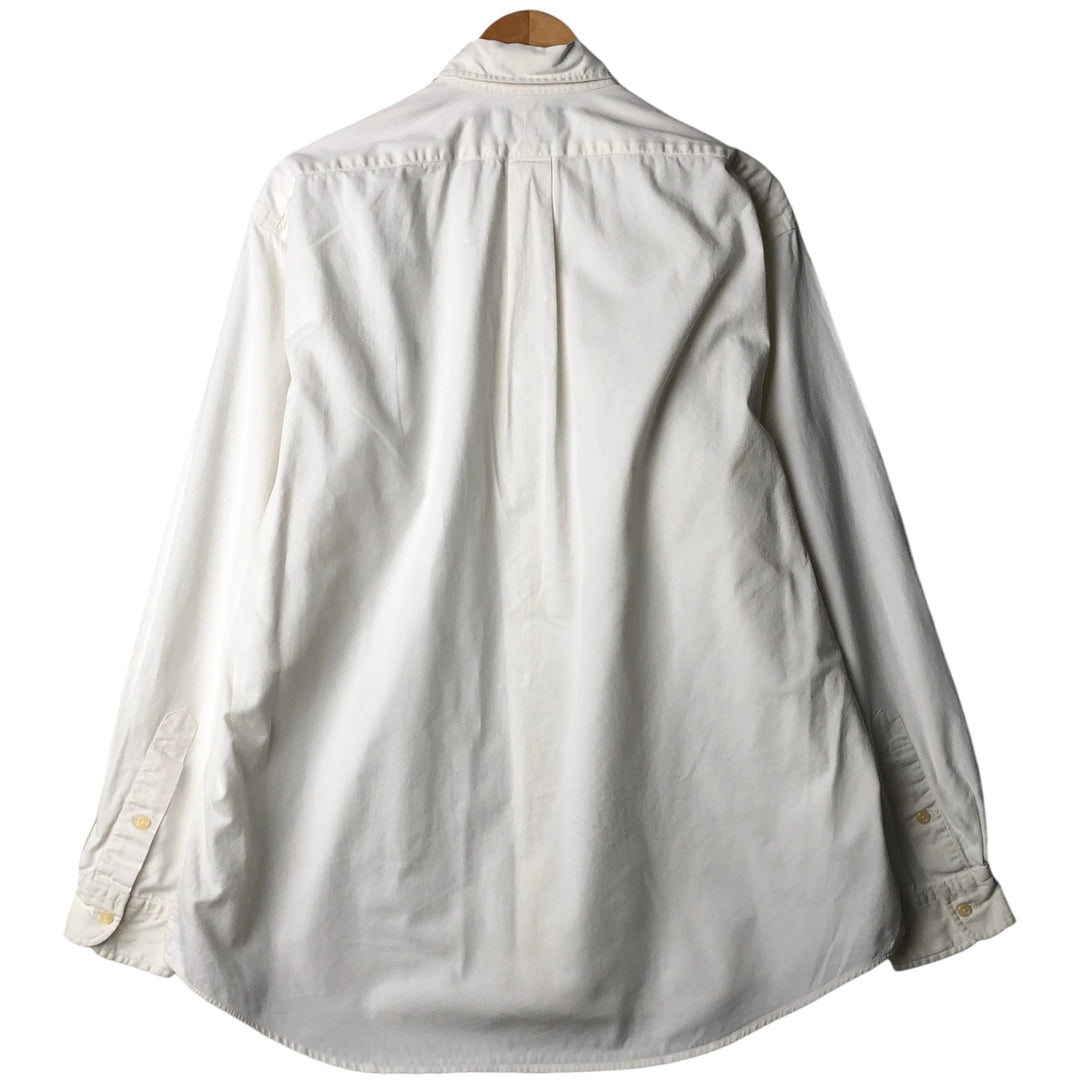 Ralph Lauren long sleeve button down shirt, men's size L cotton white type Vintage Second Hand