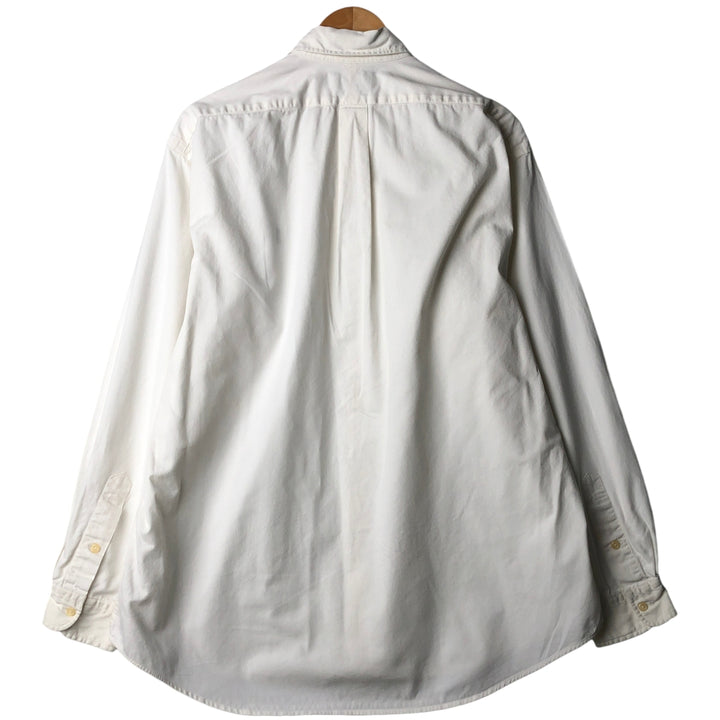 Ralph Lauren long sleeve button down shirt, men's size L cotton white type Vintage Second Hand