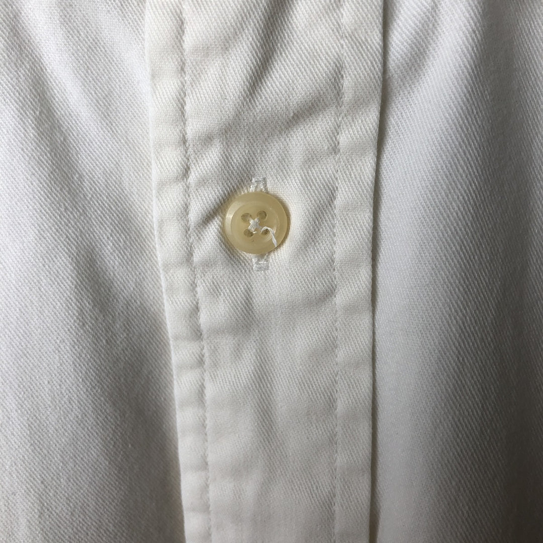 Ralph Lauren long sleeve button down shirt, men's size L cotton white type Vintage Second Hand