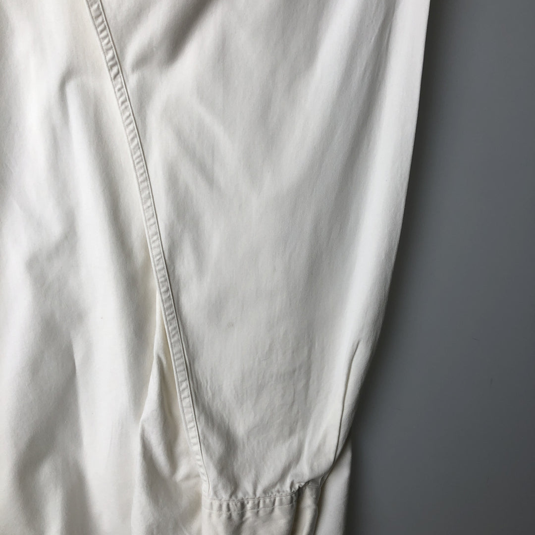Ralph Lauren long sleeve button down shirt, men's size L cotton white type Vintage Second Hand