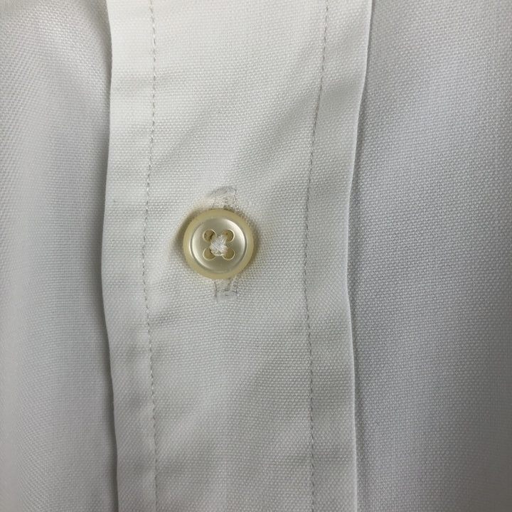 Ralph Lauren YARMOUTH long sleeve button down shirt, men's size L cotton white type Vintage Second Hand