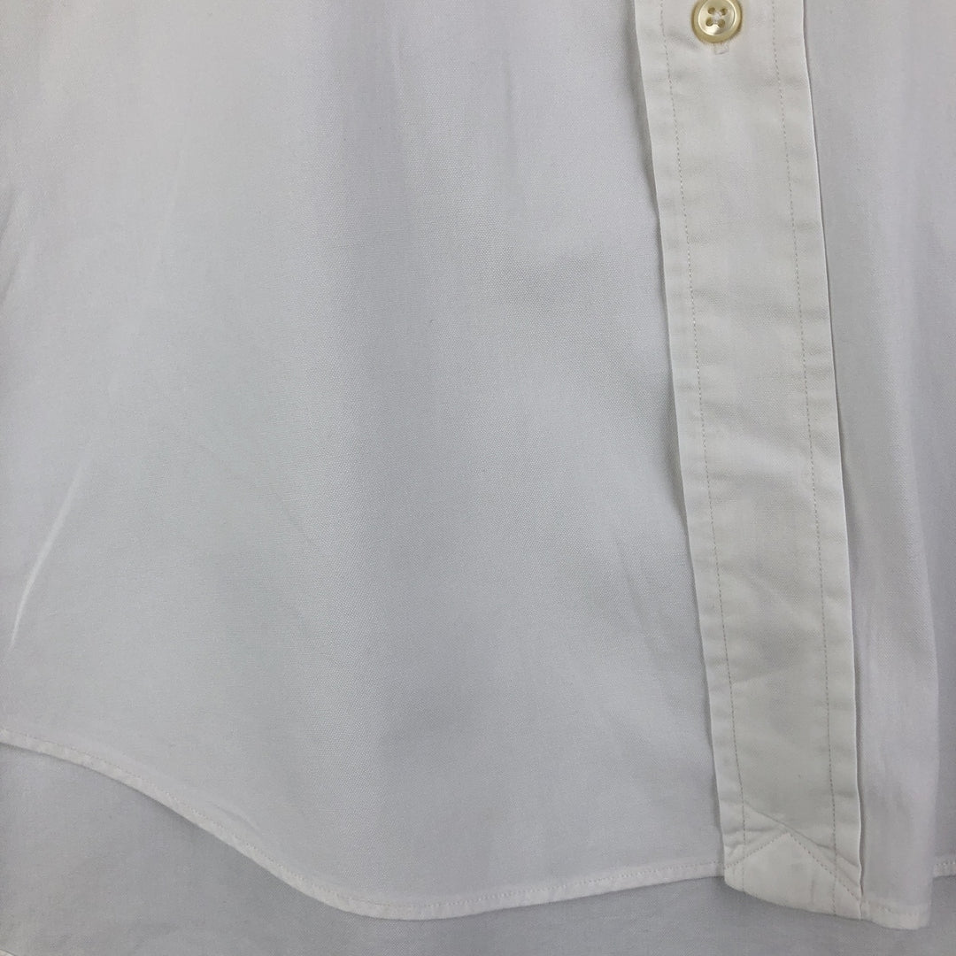 Ralph Lauren YARMOUTH long sleeve button down shirt, men's size L cotton white type Vintage Second Hand