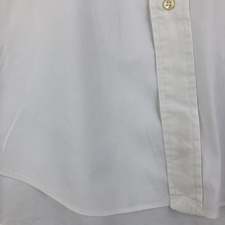 Ralph Lauren YARMOUTH long sleeve button down shirt, men's size L cotton white type Vintage Second Hand