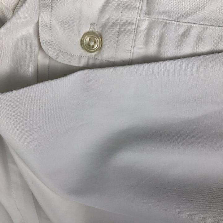 Ralph Lauren YARMOUTH long sleeve button down shirt, men's size L cotton white type Vintage Second Hand