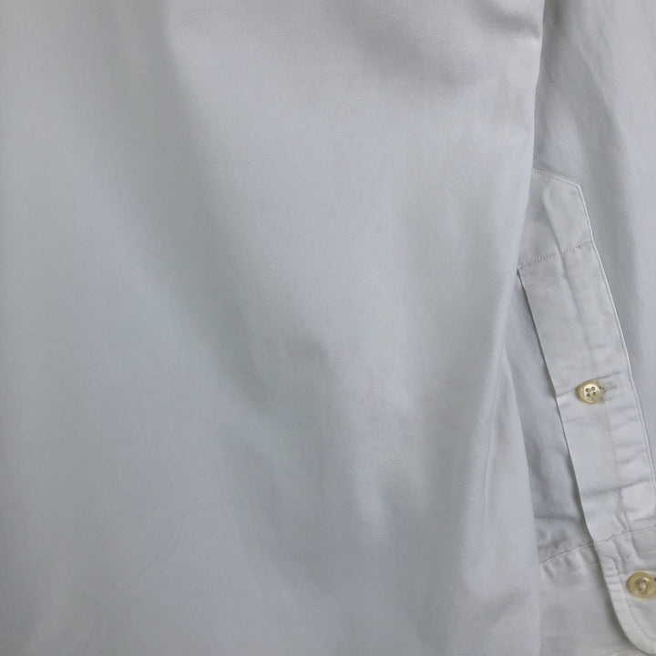 Ralph Lauren YARMOUTH long sleeve button down shirt, men's size L cotton white type Vintage Second Hand