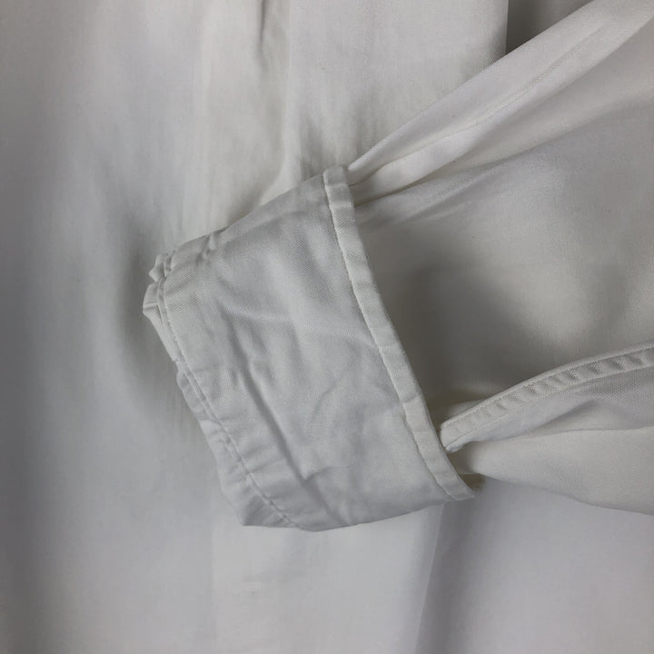Ralph Lauren YARMOUTH long sleeve button down shirt, men's size L cotton white type Vintage Second Hand