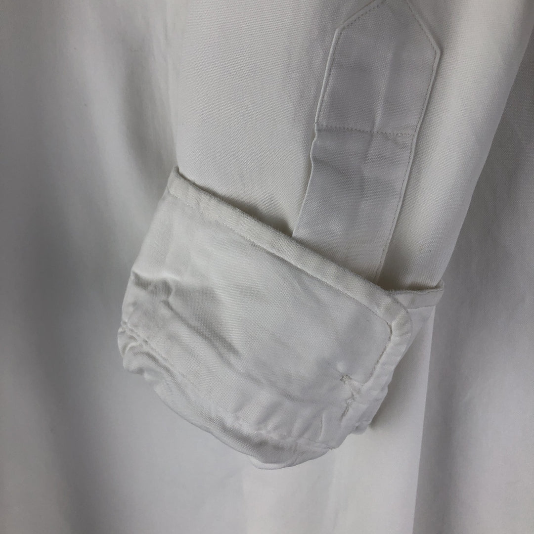 Ralph Lauren YARMOUTH long sleeve button down shirt, men's size L cotton white type Vintage Second Hand