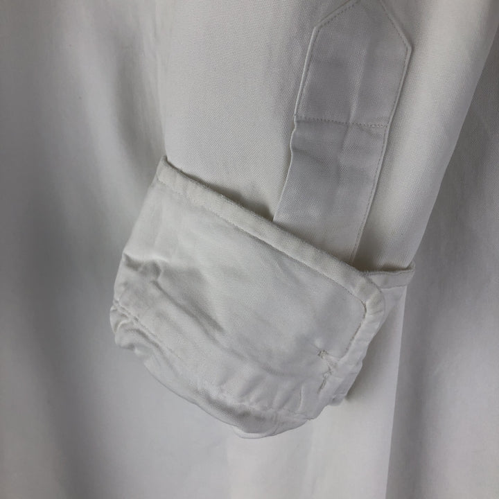 Ralph Lauren YARMOUTH long sleeve button down shirt, men's size L cotton white type Vintage Second Hand