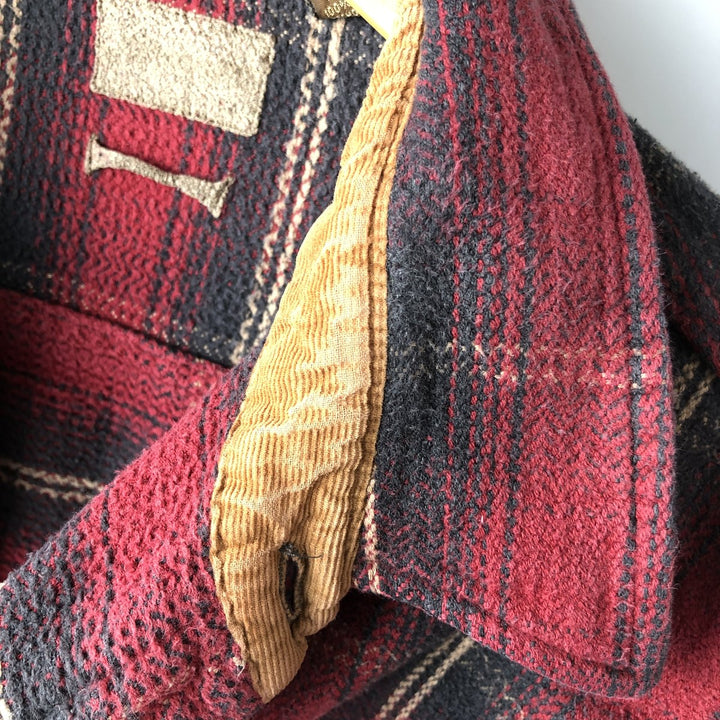 St. John's Bay Browny Long Sleeve Flannel Check Shirt, Men's XL cotton red type Vintage Second Hand