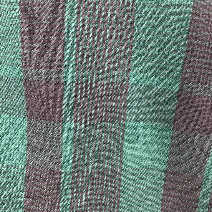 90'S Five Brother long-sleeved flannel check shirt, men's size XL cotton black type Vintage Second Hand