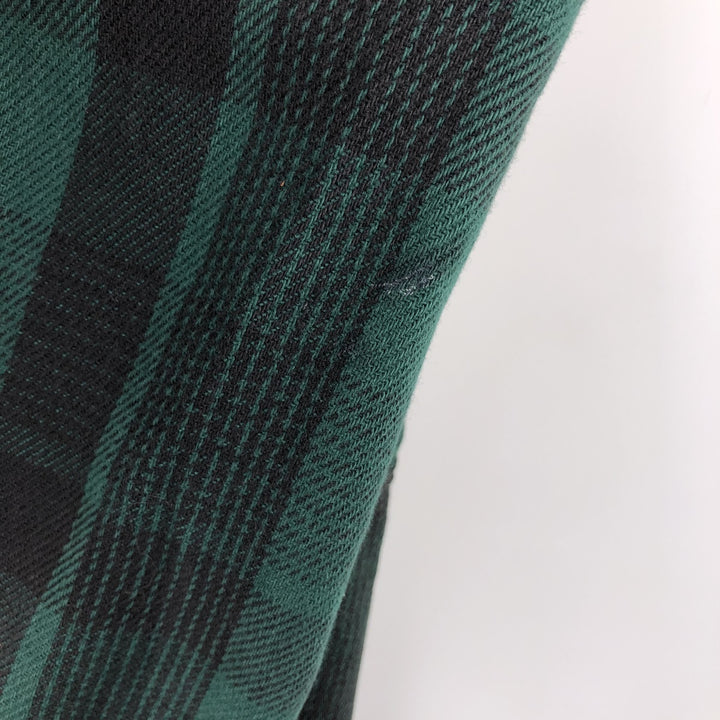 90'S Five Brother long-sleeved flannel check shirt, men's size XL cotton black type Vintage Second Hand