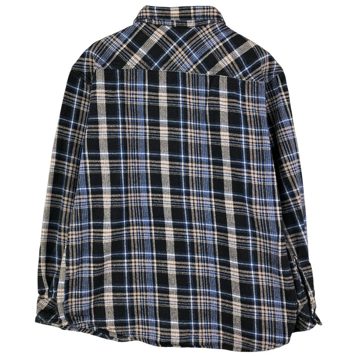 Dickies Long Sleeve Flannel Check Shirt, Men's Size L cotton black type Vintage Second Hand