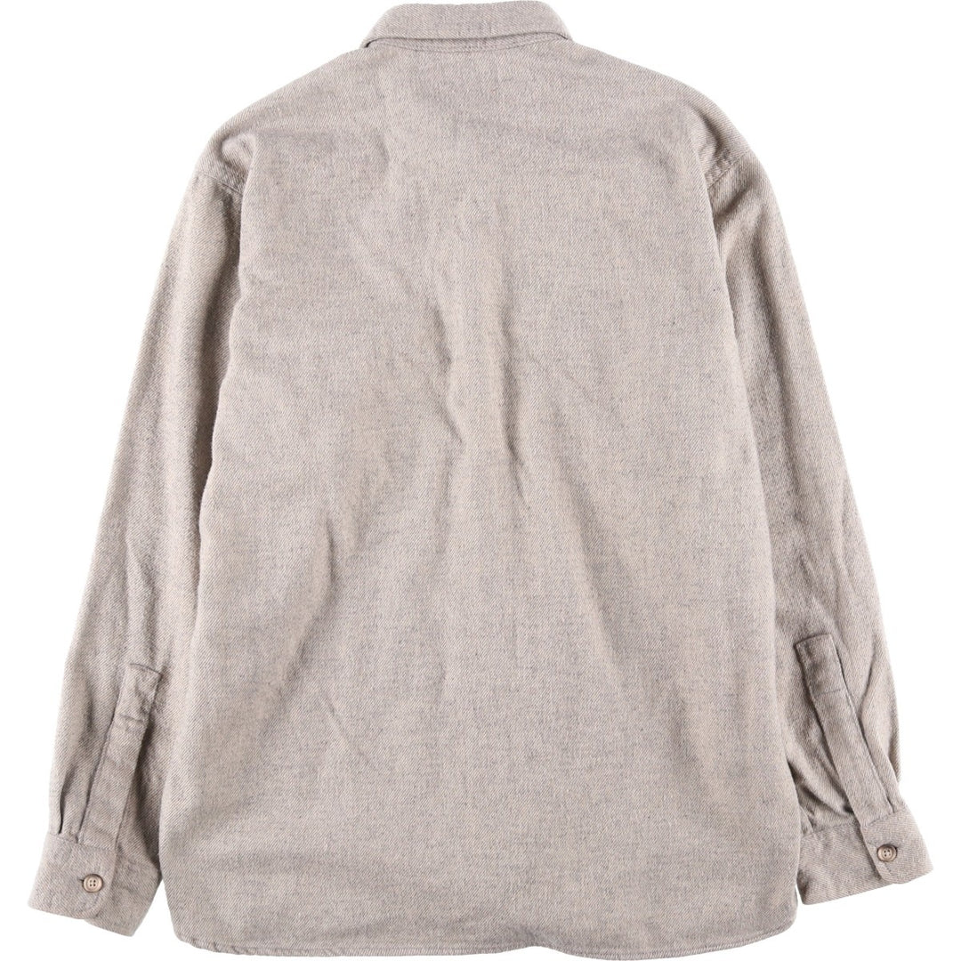 Vintage LLBean Timberline Shirt from the 1980'S to 1990s, made in the USA, men's size L. cotton gray type Vintage Second Hand