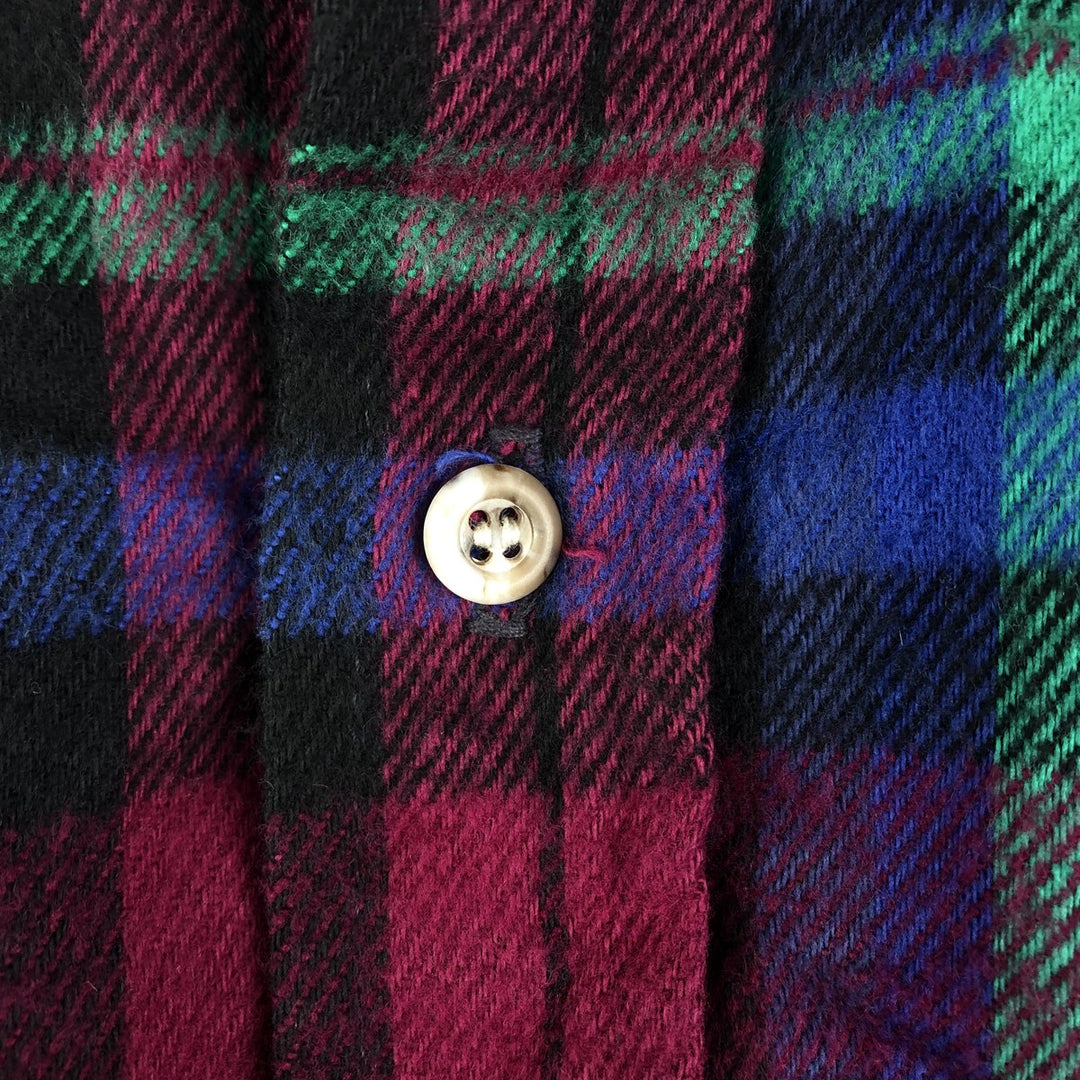 Vintage 70s-80'S Field & Stream long-sleeved flannel check shirt, made in the USA, men's size XL cotton Red type red-purple Vintage Second Hand