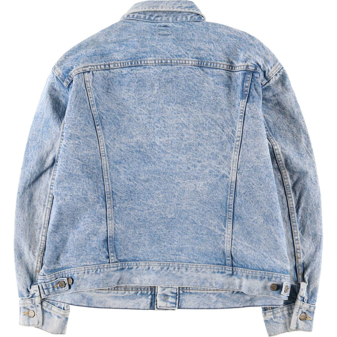 Vintage Lee Riders Chemical Wash Denim Jacket, Made in the USA, Men's Size XL, from the 1980s unclear blue type Vintage Second Hand