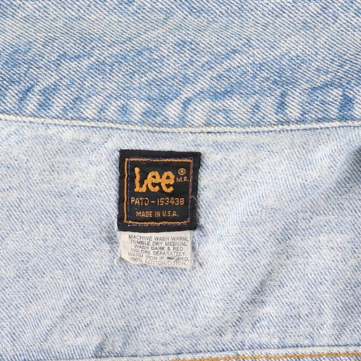 Vintage Lee Riders Chemical Wash Denim Jacket, Made in the USA, Men's Size XL, from the 1980s unclear blue type Vintage Second Hand