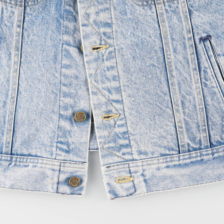 Vintage Lee Riders Chemical Wash Denim Jacket, Made in the USA, Men's Size XL, from the 1980s unclear blue type Vintage Second Hand