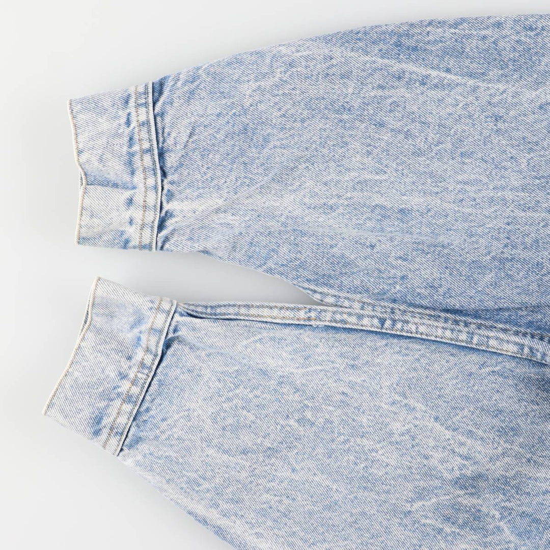 Vintage Lee Riders Chemical Wash Denim Jacket, Made in the USA, Men's Size XL, from the 1980s unclear blue type Vintage Second Hand