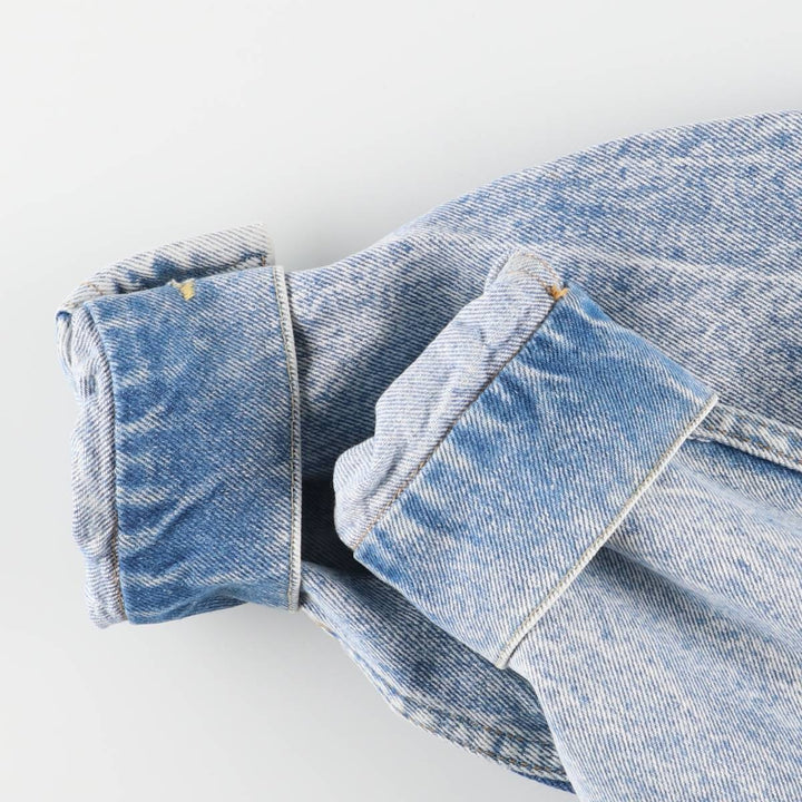 Vintage Lee Riders Chemical Wash Denim Jacket, Made in the USA, Men's Size XL, from the 1980s unclear blue type Vintage Second Hand