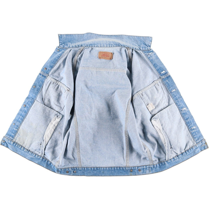 90'S Levi's 70507-0214 denim jacket, denim jacket, made in USA, men's size M, vintage cotton blue type Vintage Second Hand