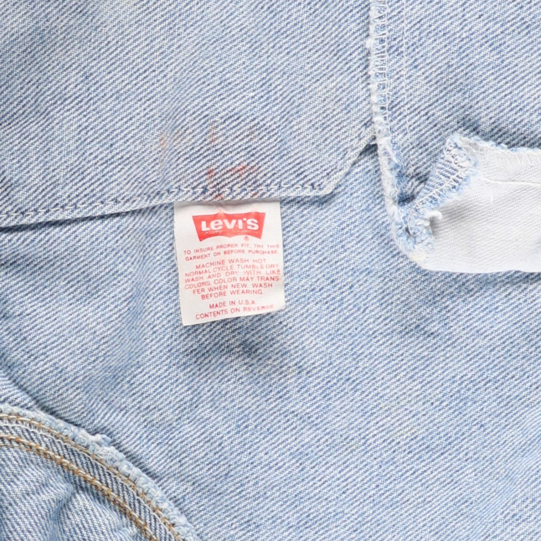 90'S Levi's 70507-0214 denim jacket, denim jacket, made in USA, men's size M, vintage cotton blue type Vintage Second Hand