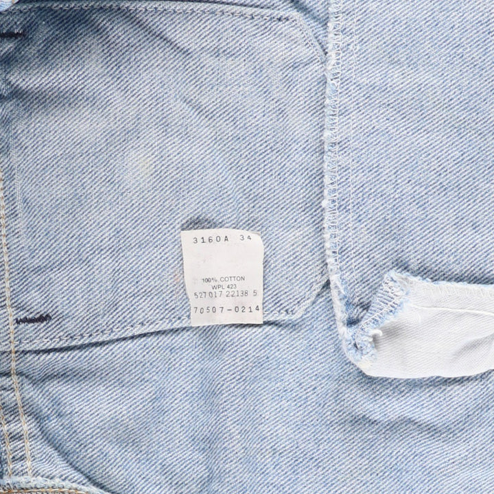 90'S Levi's 70507-0214 denim jacket, denim jacket, made in USA, men's size M, vintage cotton blue type Vintage Second Hand