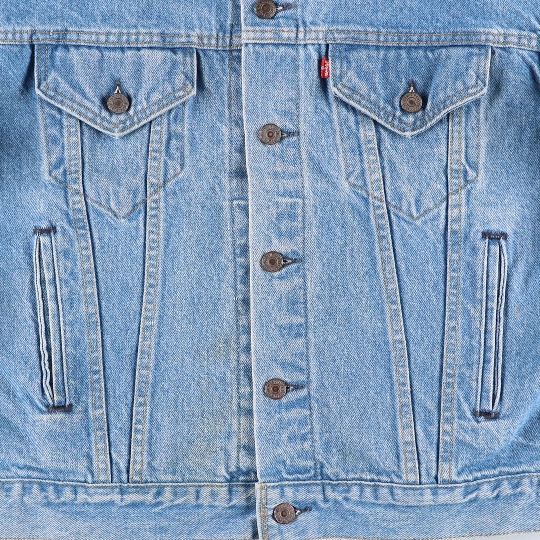 90'S Levi's 70507-0214 denim jacket, denim jacket, made in USA, men's size M, vintage cotton blue type Vintage Second Hand