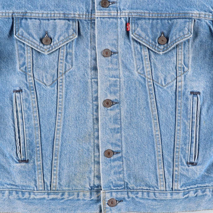 90'S Levi's 70507-0214 denim jacket, denim jacket, made in USA, men's size M, vintage cotton blue type Vintage Second Hand