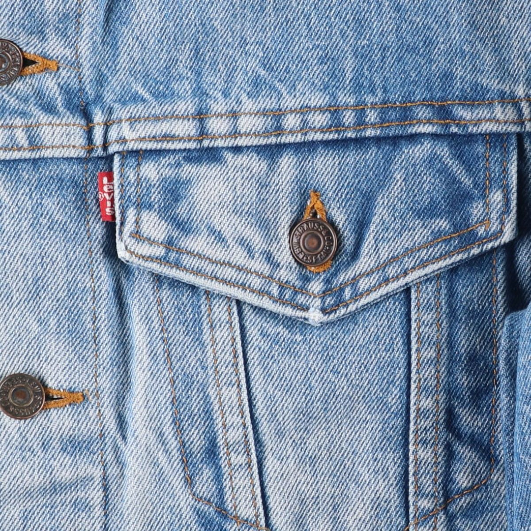 90'S Levi's 70506-0216 Denim Jacket, Made in USA, Men's Size L, Vintage cotton blue type Vintage Second Hand