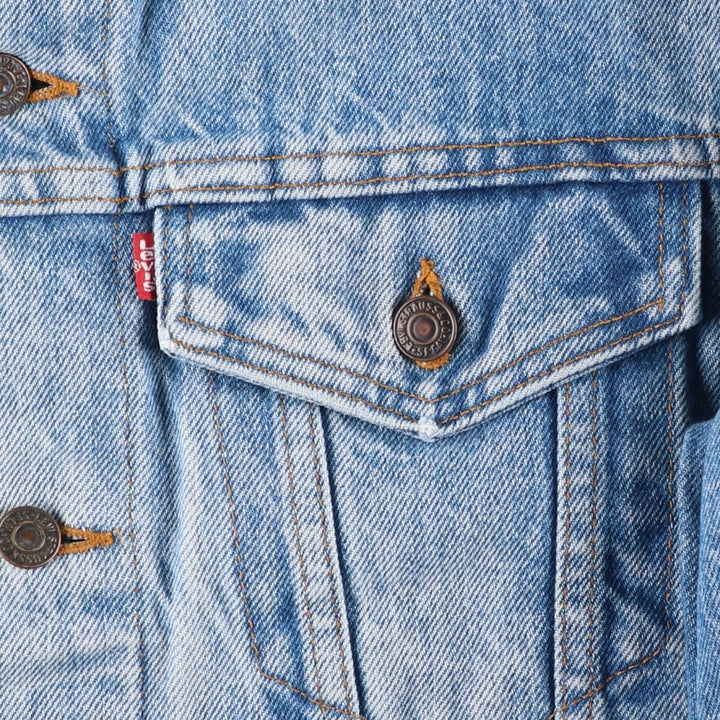 90'S Levi's 70506-0216 Denim Jacket, Made in USA, Men's Size L, Vintage cotton blue type Vintage Second Hand