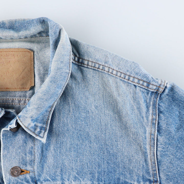 90'S Levi's 70506-0216 Denim Jacket, Made in USA, Men's Size L, Vintage cotton blue type Vintage Second Hand