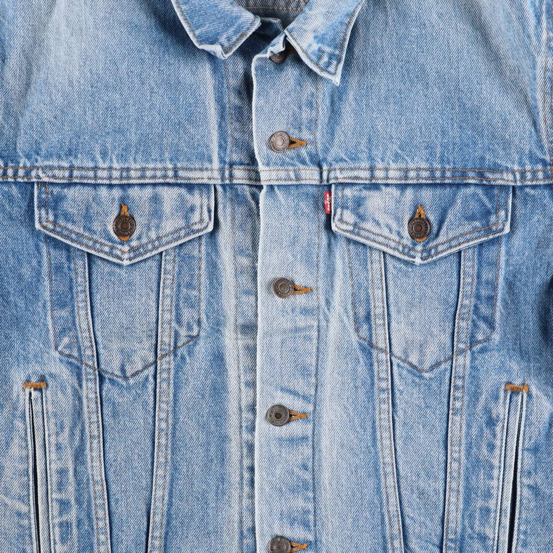 90'S Levi's 70506-0216 Denim Jacket, Made in USA, Men's Size L, Vintage cotton blue type Vintage Second Hand