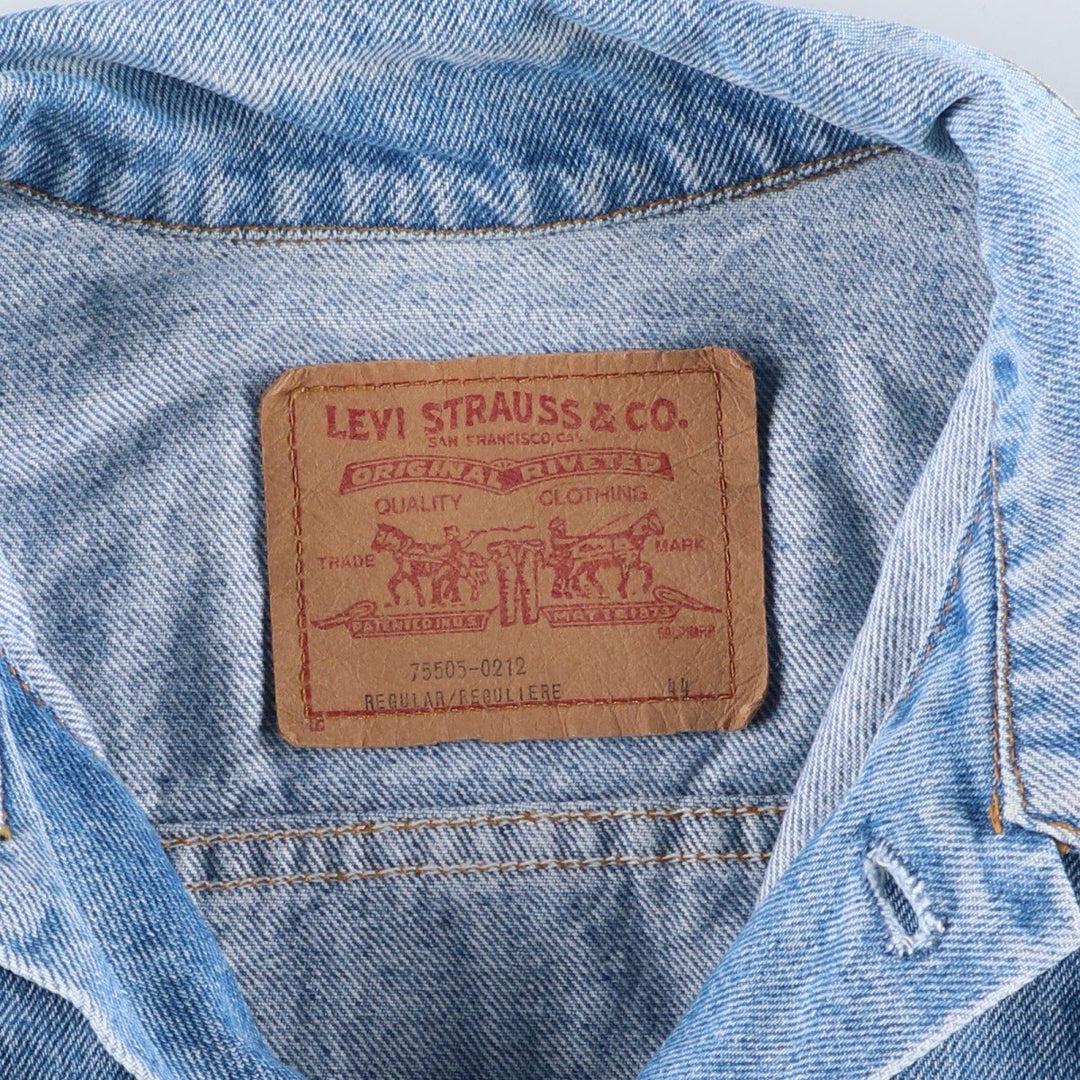 Vintage Levi's 75505-0212 Orange Tab Denim Jacket, Made in Canada, Men's Size L cotton blue type Vintage Second Hand