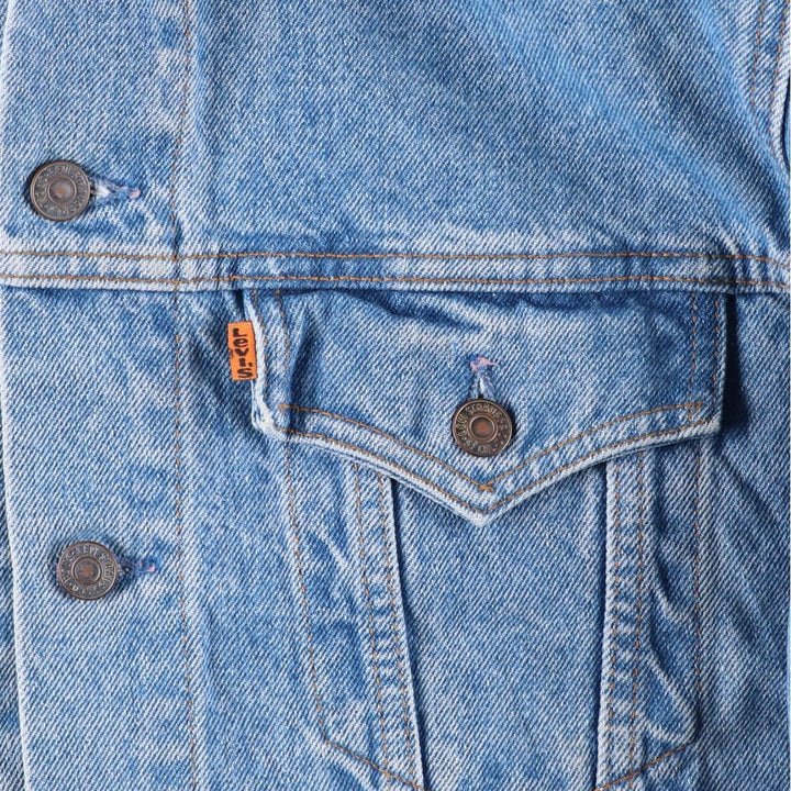 Vintage Levi's 75505-0212 Orange Tab Denim Jacket, Made in Canada, Men's Size L cotton blue type Vintage Second Hand