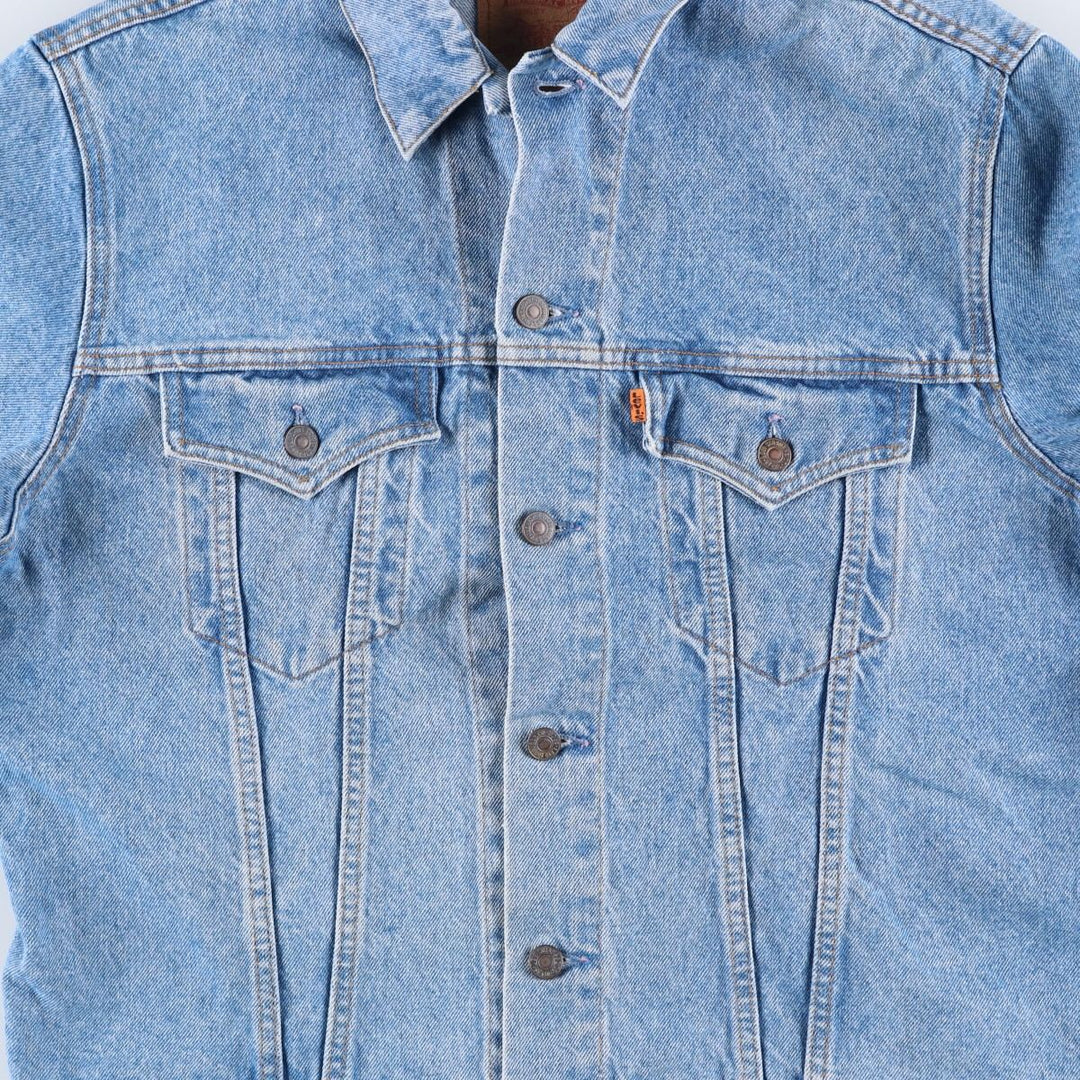 Vintage Levi's 75505-0212 Orange Tab Denim Jacket, Made in Canada, Men's Size L cotton blue type Vintage Second Hand