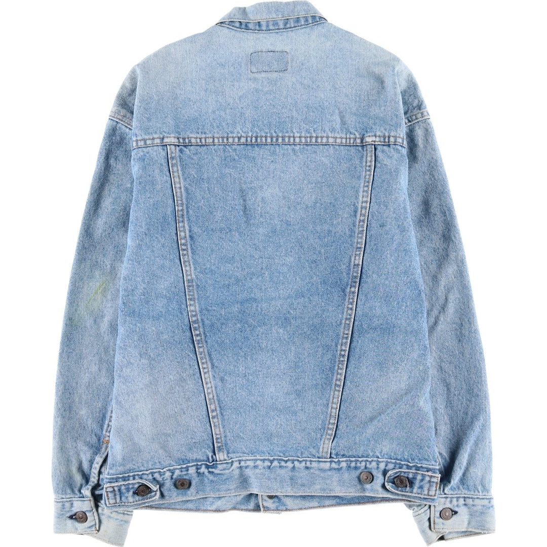 90'S Levi's 57508-0214 Denim Jacket, Made in USA, Men's Size XL, Vintage cotton blue type Vintage Second Hand
