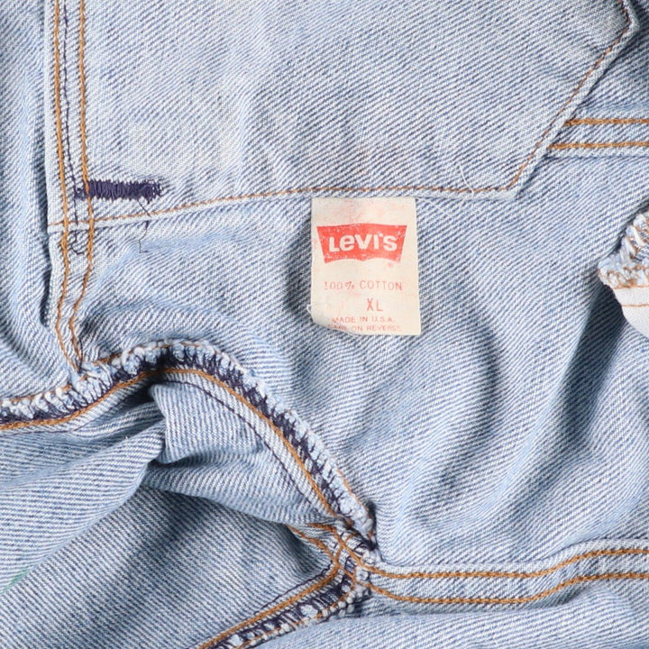 90'S Levi's 57508-0214 Denim Jacket, Made in USA, Men's Size XL, Vintage cotton blue type Vintage Second Hand