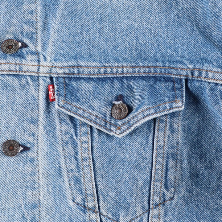 90'S Levi's 57508-0214 Denim Jacket, Made in USA, Men's Size XL, Vintage cotton blue type Vintage Second Hand