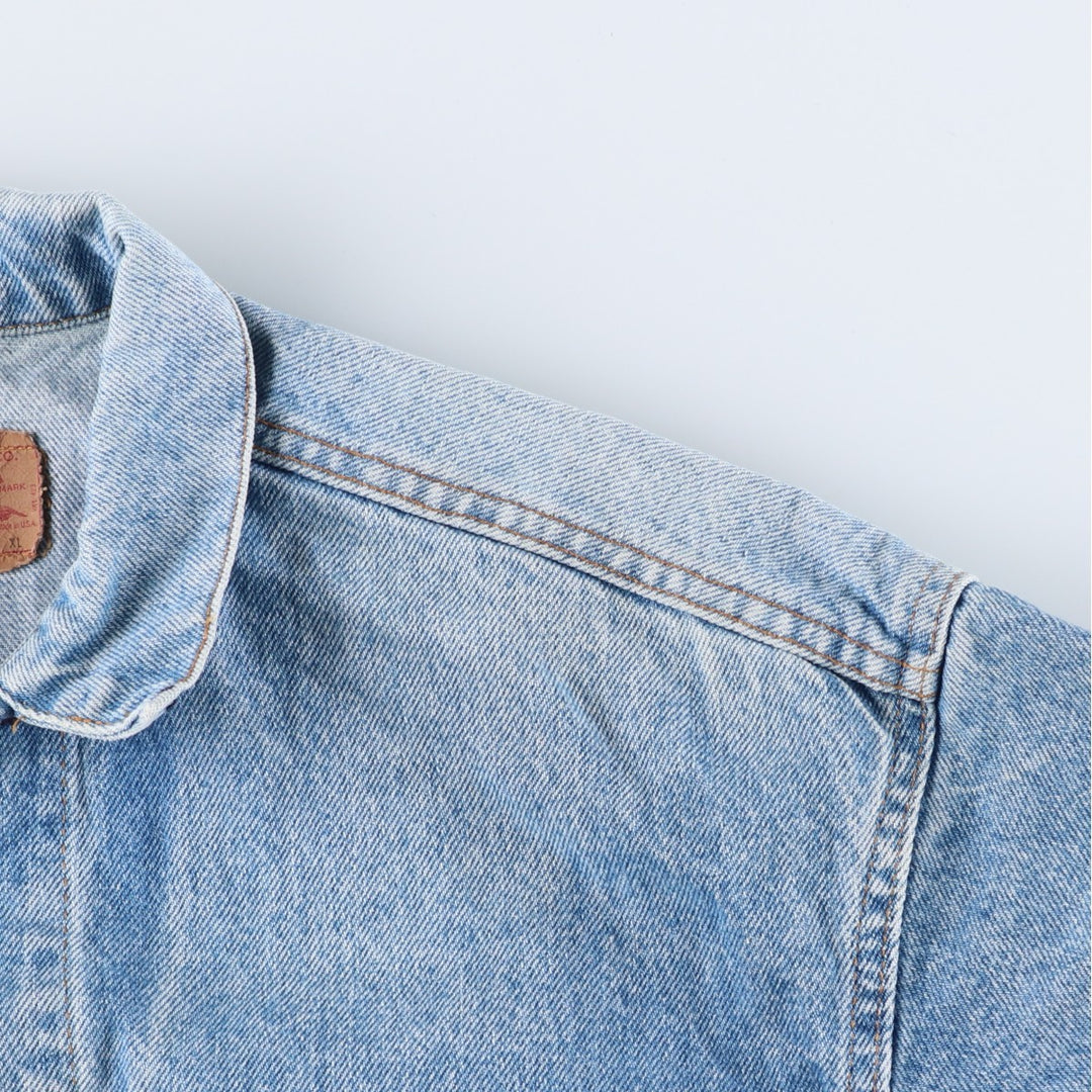90'S Levi's 57508-0214 Denim Jacket, Made in USA, Men's Size XL, Vintage cotton blue type Vintage Second Hand
