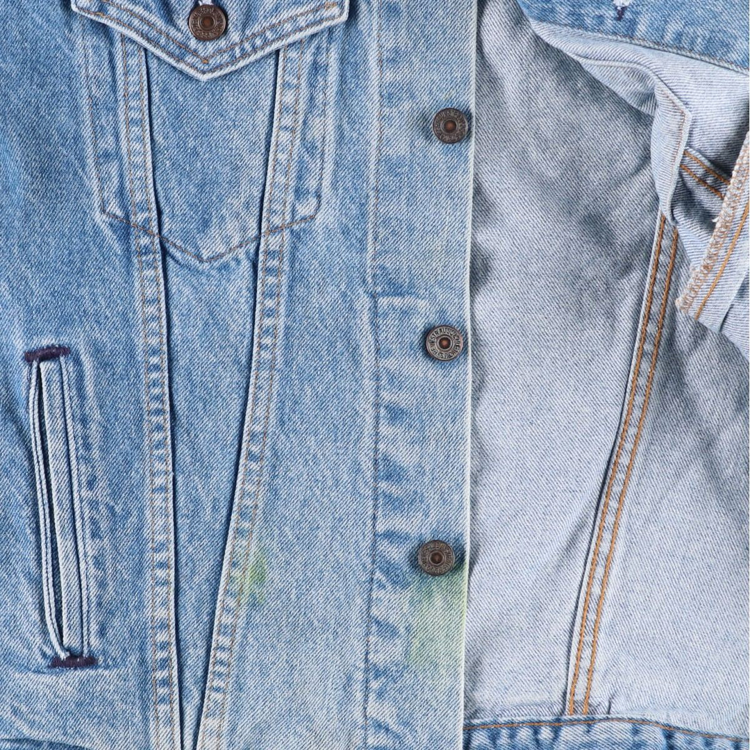 90'S Levi's 57508-0214 Denim Jacket, Made in USA, Men's Size XL, Vintage cotton blue type Vintage Second Hand