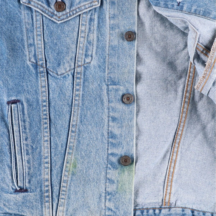 90'S Levi's 57508-0214 Denim Jacket, Made in USA, Men's Size XL, Vintage cotton blue type Vintage Second Hand
