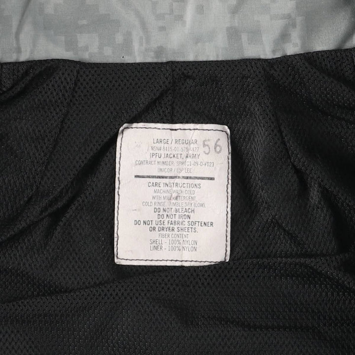 00'S USARMY IPFU Training Jacket ACU Digital Camo Nylon Jacket Made in USA LARGE Nylon gray type Vintage Second Hand