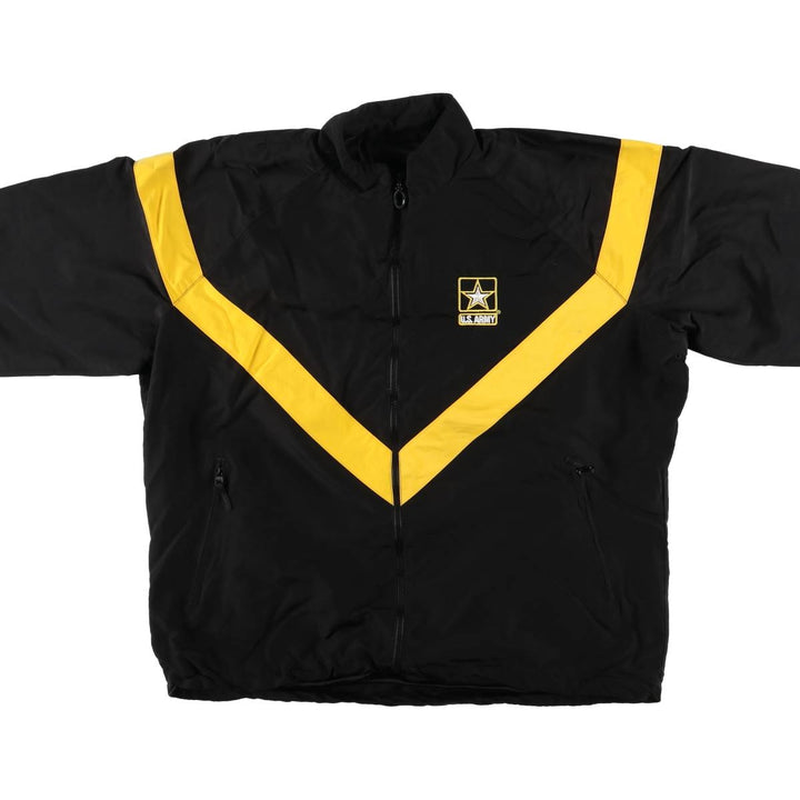 Genuine US Army APFU Training Jacket, Nylon Jacket, Made in USA, Large Nylon black type Vintage Second Hand