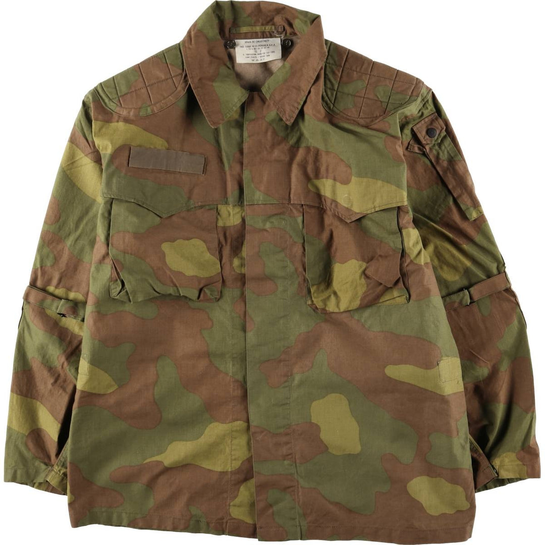 Italian Army Carabinieri Camouflage Pattern Military Jacket TG.3 Men's XL cotton brown type Vintage Second Hand