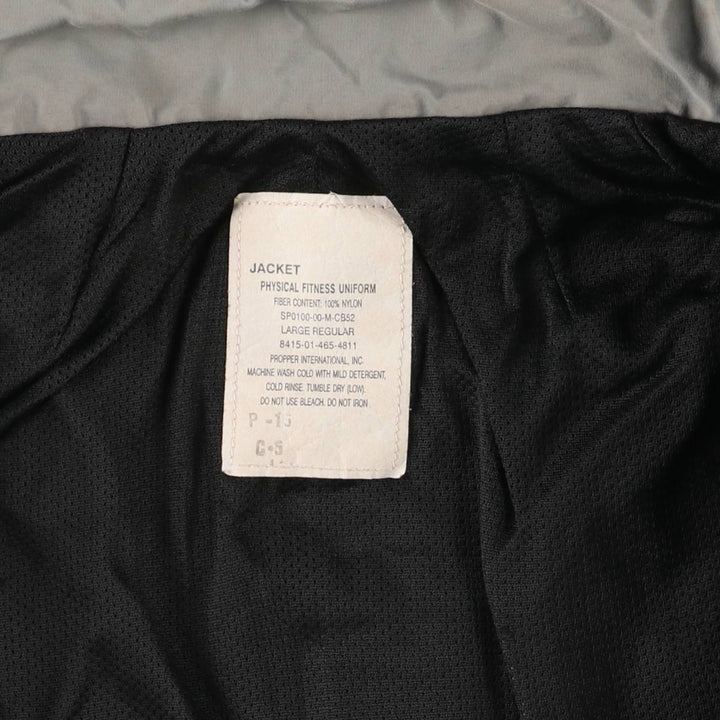 Authentic US Army PFU training jacket from the 2000s, made in the USA, large regular size, equivalent to men's size L. Nylon gray type Vintage Second Hand
