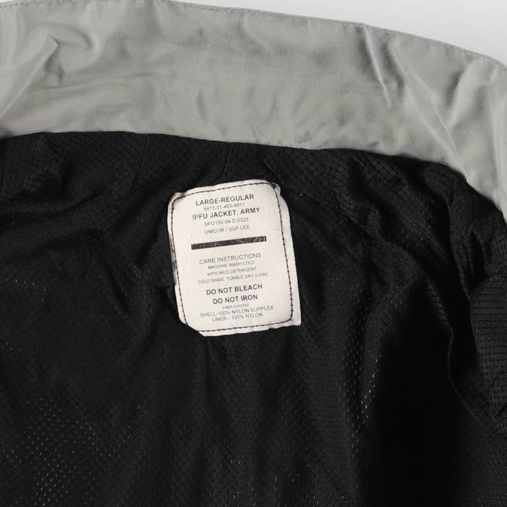 Authentic US Army IPFU training jacket from the 2000s, made in the USA, size LARGE-REGULAR, men's size L. Nylon gray type Vintage Second Hand