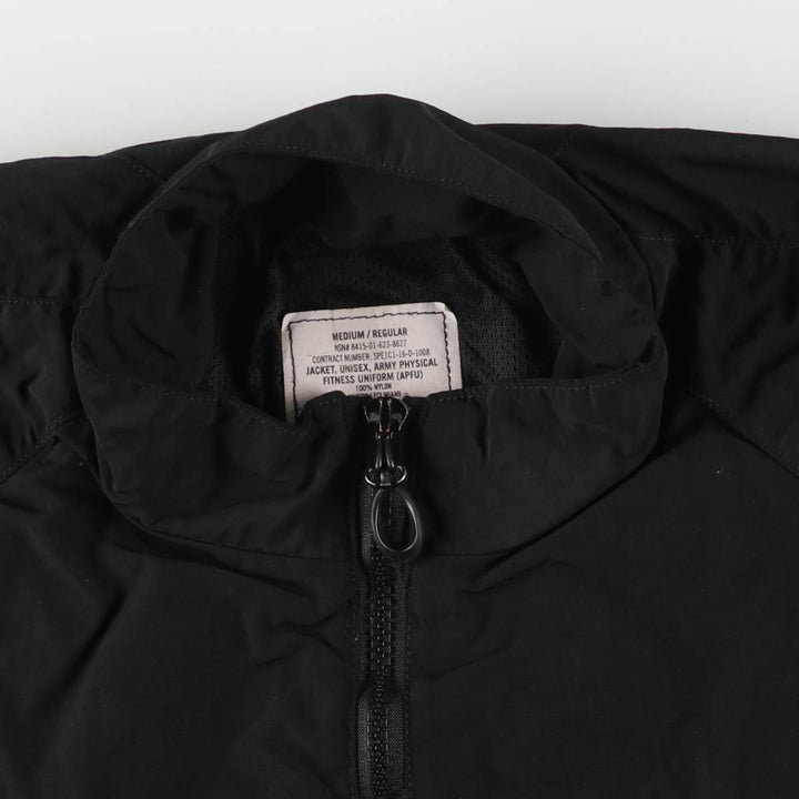 Genuine US Army APFU Training Jacket, Nylon Jacket, Made in USA, MEDIUM Nylon black type Vintage Second Hand